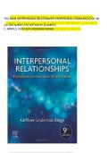 TEST BANK For Interpersonal Relationships Professional Communication Skills for Nurses 9th Edition by Elizabeth Arnold&comma; Kathleen Boggs
