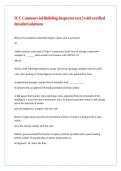 ICC Commercial Building Inspector test 2 with verified detailed solutions