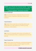 NMNC 3110 Exam &num;1 Study Guide - Spring  2025 Questions and Correct Answers&sol;  Latest Update &sol; Already Graded