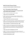 WGU D152 Inclusive Classroom Practices Comprehensive Study Guide &lpar;Updated for 2026&sol;2027 School Year&rpar;