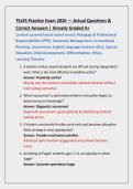 TExES Practice Exam 2026 &mdash; Actual Questions &  Correct Answers &vert; Already Graded A&plus;