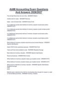 AAMI Accounting Exam Questions  And Answers 2026&sol;2027