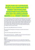 Dunphy Endocrine and Metabolic Problems Exam QUESTIONS WITH CORRECT SOLUTIONS&vert;&vert;100&percnt; GUARANTEED PASS&vert;&vert;UPDATED 2026&sol;2027 SYLLABUS&vert;&vert;ALREADY GRADED A&plus;&vert;&vert;<<RECENT VERSION>