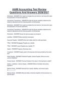 AAMI Accounting Test Review  Questions And Answers 2026&sol;2027 