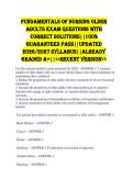 Fundamentals of Nursing Older Adults Exam QUESTIONS WITH CORRECT SOLUTIONS&vert;&vert;100&percnt; GUARANTEED PASS&vert;&vert;UPDATED 2026&sol;2027 SYLLABUS&vert;&vert;ALREADY GRADED A&plus;&vert;&vert;<<RECENT VERSION>>
