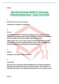 Maryville University NURS 611 Advanced Pathophysiology Exam 1 Study Guide 2026