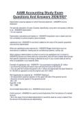 AAMI Accounting Study Exam  Questions And Answers 2026&sol;2027