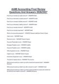 AAMI Accounting Final Review  Questions And Answers 2026&sol;2027