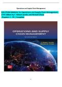 Solution Manual for Operations and Supply Chain Management&comma; 17th Edition by F&period; Robert Jacobs & Richard B&period; Chase &vert; Chapters 1-22  &vert; Downloadable PDF