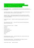 Fundamentals of nursing &lpar;Galen college of nursing&rpar; Study Guide Exam and All Actual Answers 2026&period;