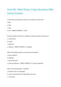 Anat 100 - Block Theory 1 Exam Questions With Correct Answers