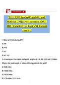 WGU C955 Applied Probability and Statistics &vert; Objective Assessment &lpar;OA&rpar; &vert; 2025 &vert; Complete Test Bank with Correct Answers&period;