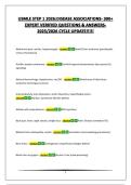 USMLE STEP 1 DISEASE ASSOCIATIONS 2026-EXPERT VERIFIED QUESTIONS & ANSWERS-2025&sol;2026 CYCLE UPDATE&excl;&excl;&excl;&excl;&excl;