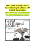 Test Bank for Legal Ethical Issues in Nursing&comma; 7th Edition &lpar;Peason&comma; 2026&rpar; by Guido&comma; Isbn no&semi; 9780134701233&comma; &lpar;Chapters 1-21&rpar; Complete Study Guide