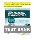 TEST BANK For Microbiology Fundamentals A Clinical Approach&comma; 4th Edition by Marjorie Kelly Cowan &vert; Verified Chapters 1 - 22 Updated&comma; Complete Newest Version