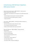 School Nursing- NUR 329 Exam 1 Questions With Correct Answers