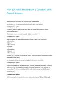 NUR 329 Public Health Exam 1 Questions With Correct Answers&period;