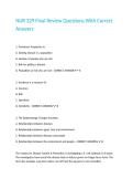 NUR 329 Final Review Questions With Correct Answers