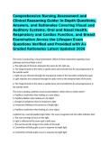 Comprehensive Nursing Assessment and Clinical Reasoning Guide&colon; In-Depth Questions&comma; Answers&comma; and Rationales Covering Visual and Auditory Systems&comma; Oral and Nasal Health&comma; Respiratory and Cardiac Function&comma; and Breast Examination Across the Lifespan Exam Quest