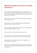 Illinois Pesticide Applicator Test questions with verified detailed answers