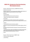 NURS 3122 - Nursing Care Plans Exam Questions With Complete Answers 