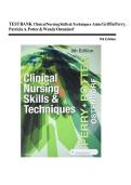 TEST BANK Clinical Nursing Skills & Techniques 9th edition Anne Griffin Perry&comma; Patricia A&period; Potter & Wendy Ostendorf