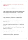 Applicator test for Illinois&comma; General Standards Exam with verified detailed answers