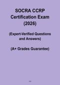 SOCRA CCRP Certification Exam 2026 &ndash; Clinical Research Professional Practice Test PDF