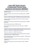 Package deal  for NRF Retail Industries Fundamentals  