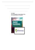 Test Bank -Davis Advantage for Basic Nursing Thinking&comma; Doing&comma; and Caring Thinking&comma; Doing&comma; and Caring 4th Edition &lpar; Leslie S&period; Treas&comma;2025&rpar; All Chapters