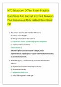 NYC Education Officer Exam Practice  Questions And Correct Verified Answers Plus Rationales 2026 Instant Download Pdf NYC Education Officer Exam Practice  Questions And Correct Verified Answers Plus Rationales 2026 Instant Download Pdf 