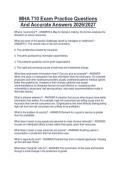 MHA 710 Exam Practice Questions  And Accurate Answers 2026&sol;2027 