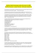 Medical Math Final exam with all Correct & 100&percnt; Verified Answers &vert;Latest Version &vert;Already Graded A&plus;