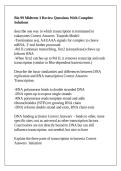 Bio 99 Midterm 3 Review Questions With Complete Solutions