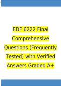 EDF 6222 Final Comprehensive Questions &lpar;Frequently Tested&rpar; with Verified Answers Graded A&plus;