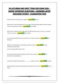PA SUTURING AND KNOT TYING EOR EXAM 2026  - EXPERT APPROVED QUESTIONS &plus; ANSWERS-LATEST 2025&sol;2026 UPDATE - GUARANTEED PASS