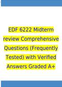 EDF 6222 Midterm review Comprehensive Questions &lpar;Frequently Tested&rpar; with Verified Answers Graded A&plus;