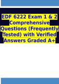 EDF 6222 Exam 1 & 2 Comprehensive Questions &lpar;Frequently Tested&rpar; with Verified Answers Graded A&plus; Package Deal