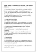 Bio 99 Spring UCI Final Study Set Questions With Complete Solutions