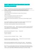 Unit 1 NR 672 Test Questions and All Correct Answers&period;