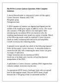Bio 99 Pre-Lecture Quizzes Questions With Complete Solutions