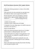 Bio 99 Final &lpar;Quizzes&rpar; Questions With Complete Solutions