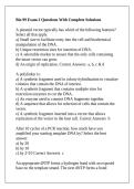 Bio 99 Exam 2 Questions With Complete Solutions