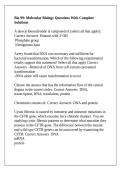 Bio 99&colon; Molecular Biology Questions With Complete Solutions