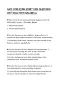 NATE CORE EXAM SCRIPT 2026 QUESTIONS WITH SOLUTIONS GRADED A&plus;