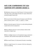 NATE CORE COMPREHENSIVE TEST 2026 QUESTIONS WITH ANSWERS GRADED A&plus;