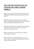 NATE CORE FINAL PAPER EXAM 2026 FULL QUESTIONS AND CORRECT ANSWERS GRADED A&plus;
