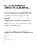 NATE CORE PRACTICE EXAM 2026 QUESTIONS WITH SOLUTIONS GRADED A