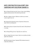 NATE CORE PRACTICE EXAM SCRIPT 2026 QUESTIONS WITH SOLUTIONS GRADED A&plus;