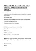 NATE CORE PRACTICE EXAM STUDY GUIDE 2026 FULL QUESTIONS AND ANSWERS GRADED A&plus;